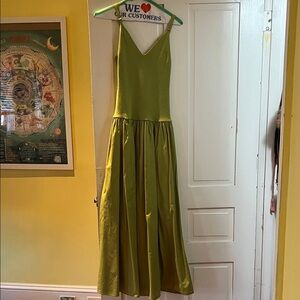 Moon River Lime Green Maxi Dress - worn once
